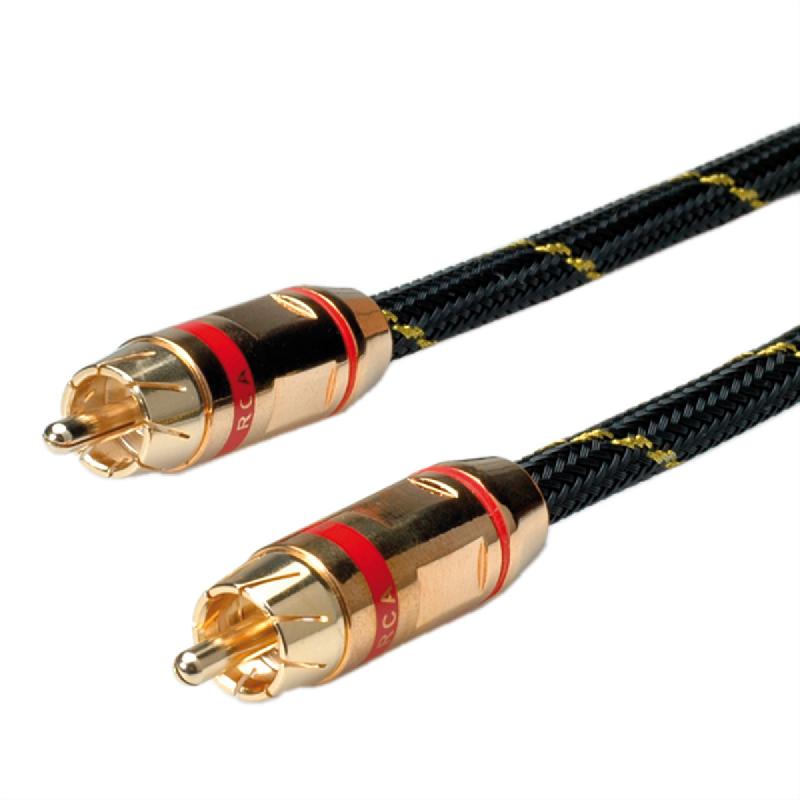 ROLINE GOLD Câble de raccordement RCA simplex M / M, rouge, 2,5 m_0