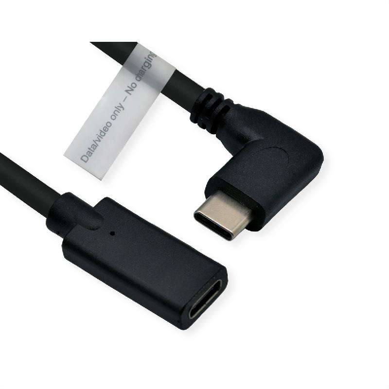 ROLINE Câble d'extension vidéo USB typeC (DP Alt Mode) C-C, M/F, noir, 2 m_0