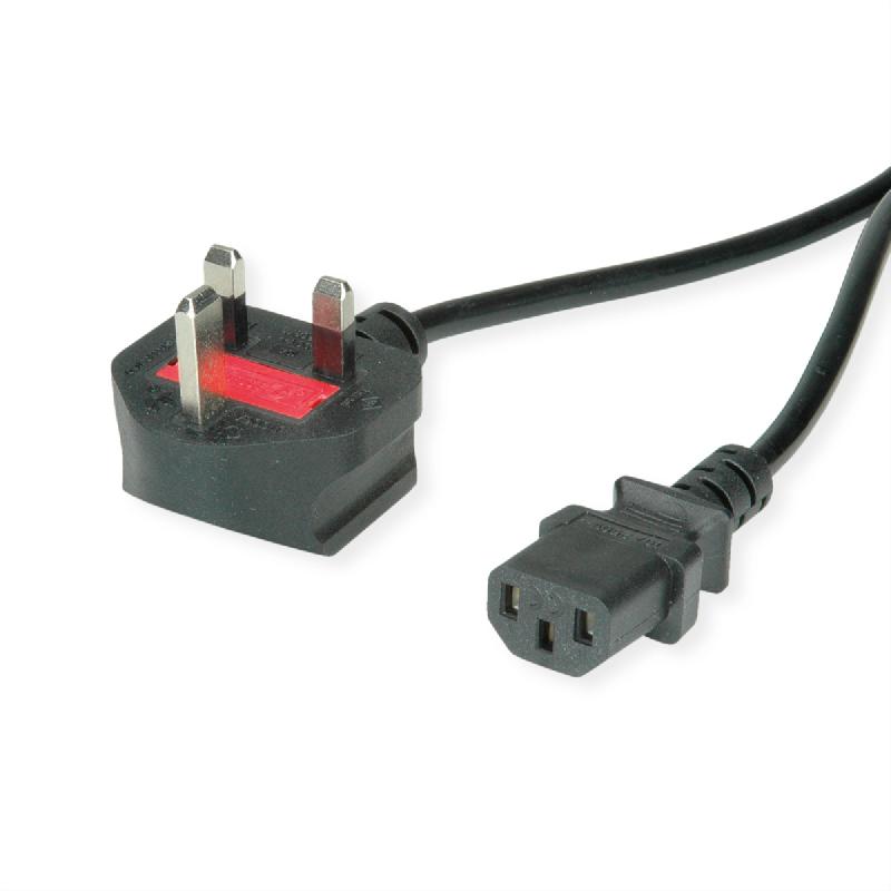 VALUE Câble d'alimentation C13 - UK, 10A, noir, 1,95 m_0