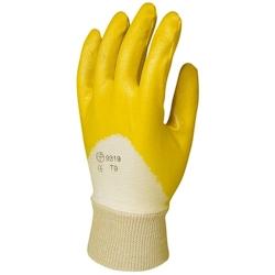 Coverguard - Gants manutention jaune enduit nitrile et tricot élastiqué EUROSTRONG 9320 (Pack de 10) Jaune Taille 7 - 3435241093172_0