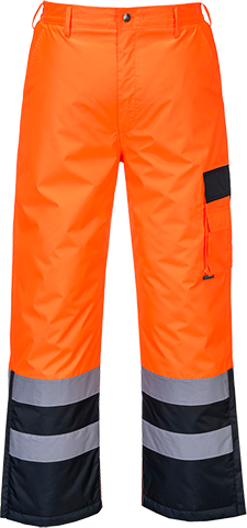 Pantalon contraste hi-vis doublé orange marine s686, xl_0