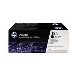 Cartouche De Toner Hp 12a (q2612ad) Noir Pour Hp Laserjet - Pack De 2 - noir Q2612AD_0