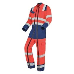 Cepovett - Combinaison avec 2 Zip Fluo Safe XP Rouge / Bleu Marine Taille 3XL - XXXL rouge 3603624998097_0