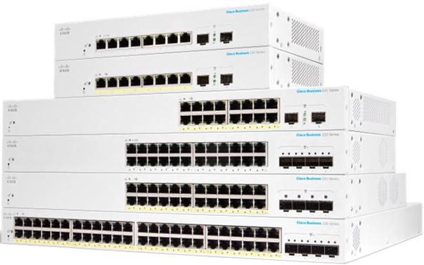 Cisco CBS220-8FP-E-2G-EU commutateur réseau Géré L2 Gigabit Ethernet (10/100/1000) Connexion Ethernet, supportant l'alimentation via ce port (PoE) Blanc_0