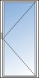 Porte Fenêtre Mixte Bois / Alu 1 Vantail Tirant Droit Ouvrant à la Française Sur Mesure Référence: Porte Fen Mixte 1 vtl droit_0