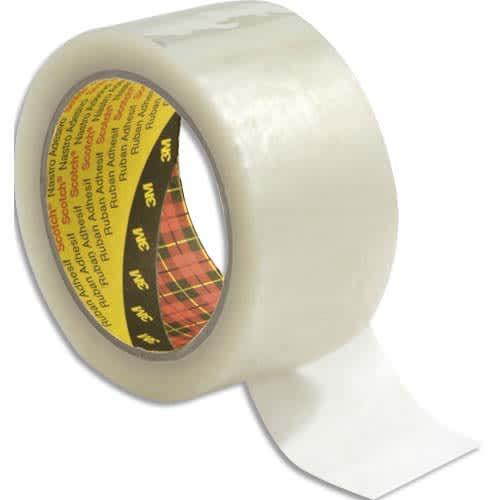 Scotch adhésif d'emballage en polypropylène 48 microns - h50 mm x l100 mètres transparent 371_0