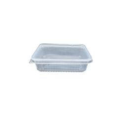 Barquette 500 cc en plastique PP micro-ondable avec couvercle séparé par 100 - transparent plastique polypropylène ECO500X100_0