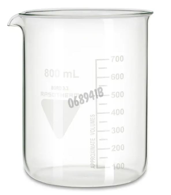 Bécher gradué 800 ml en verre borosilicaté forme basse_0