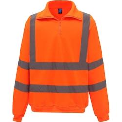 Sweat shirt de travail col zippé haute visibilité  orange T.3XL Yoko - XXXL orange polyester 6933883206341_0