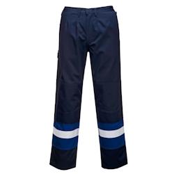 Portwest - Pantalon anti-feu avec bandes réfléchissantes BIZFLAME PLUS Bleu Marine / Bleu Roi Taille S - S bleu FR56NRRS_0