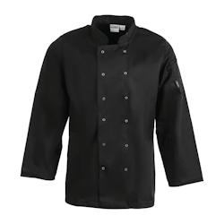 Whites Chefs Clothing Veste de cuisine mixte Whites Vegas manches longues noire XL - XL noir A438-XL_0