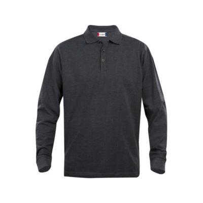 CLIQUE Polo ML Homme Anthracite Chiné S_0