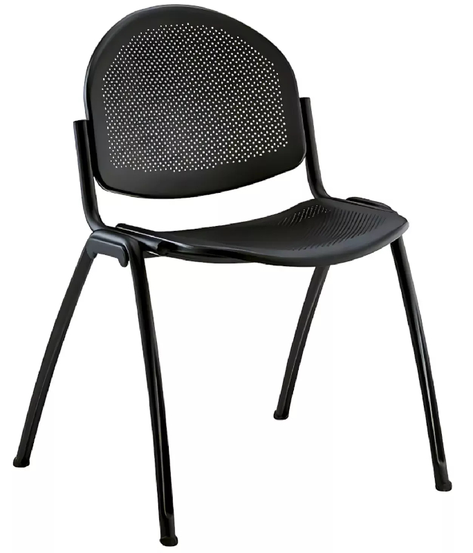 Chaise visiteur empilable So Aprilia - Époxy noir, Sans, Sans_0