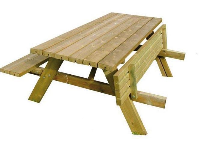 TABLE PIQUE-NIQUE EN BOIS RECTANGLE PROMO DESTOCKAGE_0