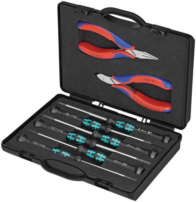 Jeu outils électroniques 8 pièces dans un coffret en plastique KNIPEX_0