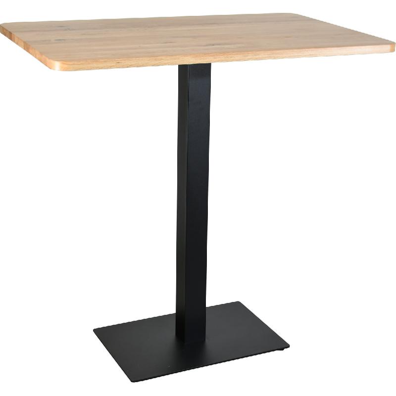 Table mange-debout 110cmx70cm rectangle chêne acier noir - Référence 324411070TOMRECT_0