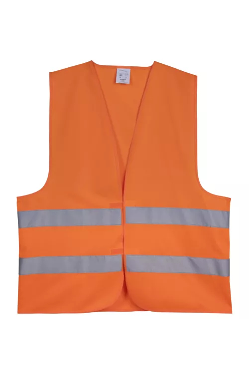 Gilet de sécurité  - 100% PES + Double bandes - Orange HV - Référence : 5NEP17_0