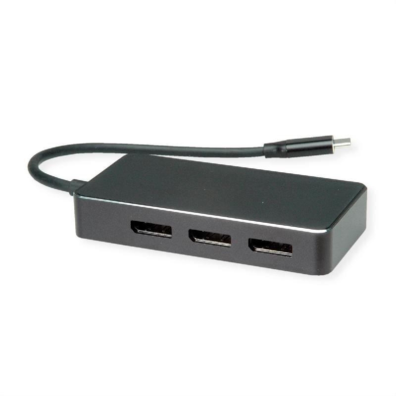 VALUE Adaptateur USB type C - 3x DP, Multi-Stream 4K_0