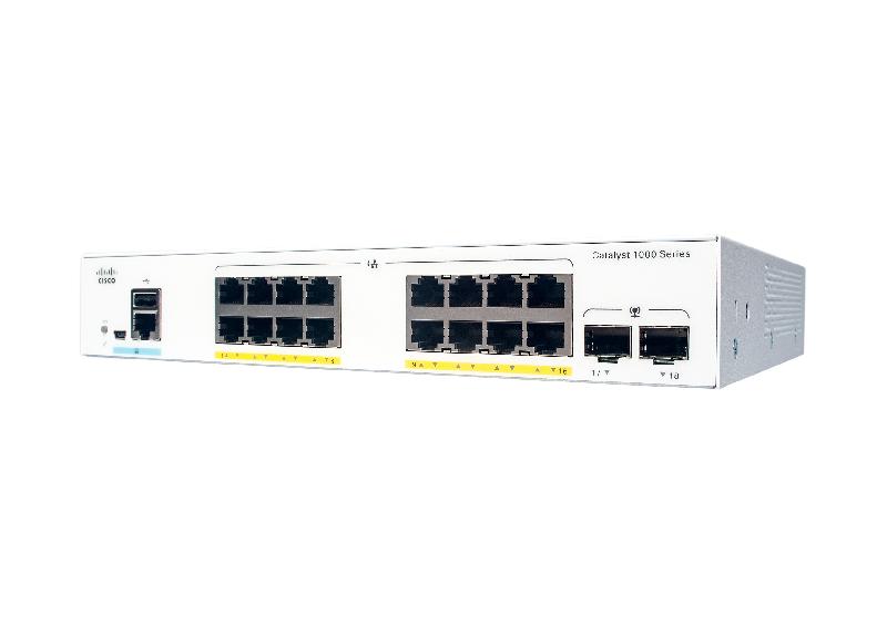 Cisco Catalyst C1000-16P-2G-L commutateur réseau Géré L2 Gigabit Ethernet (10/100/1000) Connexion Ethernet, supportant l'alimentation via ce port (PoE) Gris_0