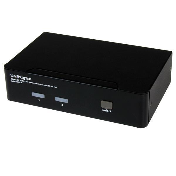 StarTech.Com Commutateur KVM HDMI USB 2 ports avec audio et concentrateur USB 2.0_0