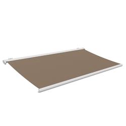 Store banne coffre Ciego 4,82x3,50 M Intersun, Blanc, Manuelle, toile Taupe, aluminium - marron aluminium 3700054901991_0