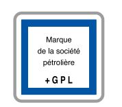 Panneau de signalisation indication Poste de distribution de carburant 7 / 7 et 24 / 24 + G.P.L. - CE15f_0