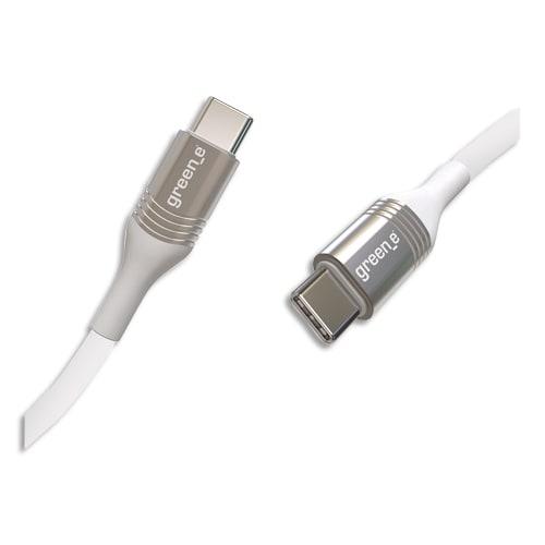 Green-e câble usb-c/usb-c, charge très rapide, 1,2m blanc 3a, 18w gr7315_0