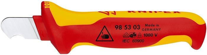 Couteau à  dégainer L. 155 mm L. Des lames 28 mm VDE poignée multicomposant KNIPEX_0