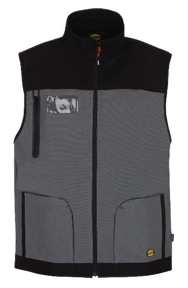 Gilet de travail stretch gris foncé/noir tl - diadora spa - 702.170017 - 649707_0