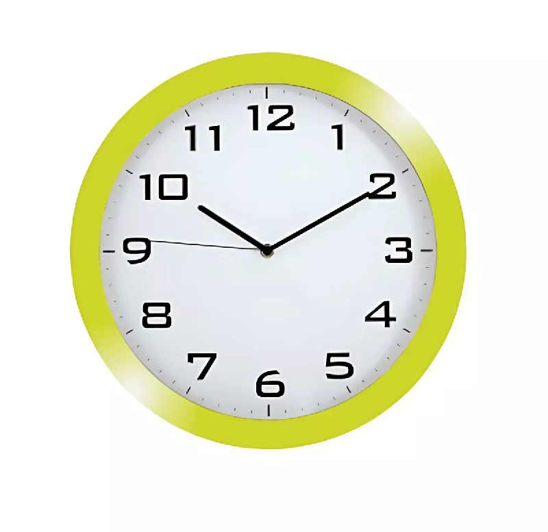 Horloge silencieuse 38 cm - quartz - coloris vert anis_0