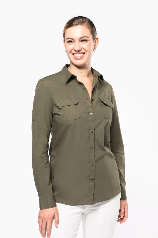 Chemise safari manches longues femme -  Réf: K591_0