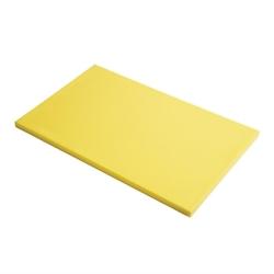 Planche à découper GN1/1 en polyéthylène haute densité Gastro M blanche - jaune plastique GN339_0