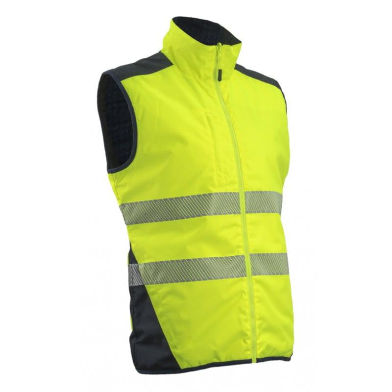 Gilet froid - YORU - Réversible Ripstop 100% PES +  Bandes segmentées - Jaune HV/Marine - COVERGUARD | 5YOR160_0