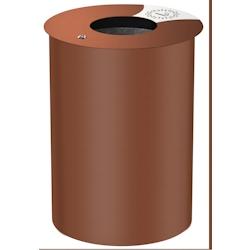 Rossignol - Corbeille 60L à poser ou à fixer URBIS - effet corten - marron acier 56207_0