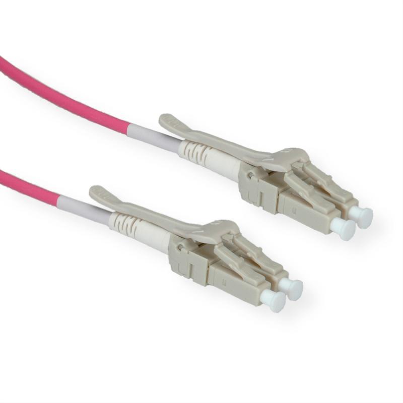 ROLINE Câble FO 50/125µm OM4, LC/LC, connecteurs Low-Loss, grande densité, violet, 15 m_0