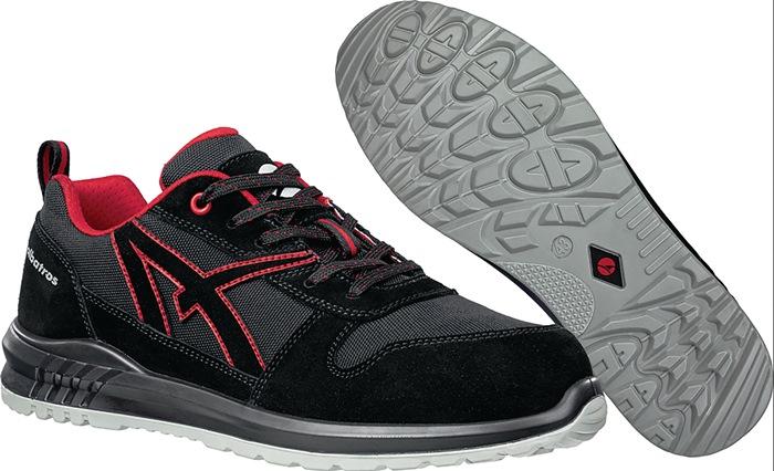 Chaussure de travail CLIFTON ST LOW pointure 43 noire/rouge cuir velours hydrophobe O2 EN ISO 20347 ALBATROS_0