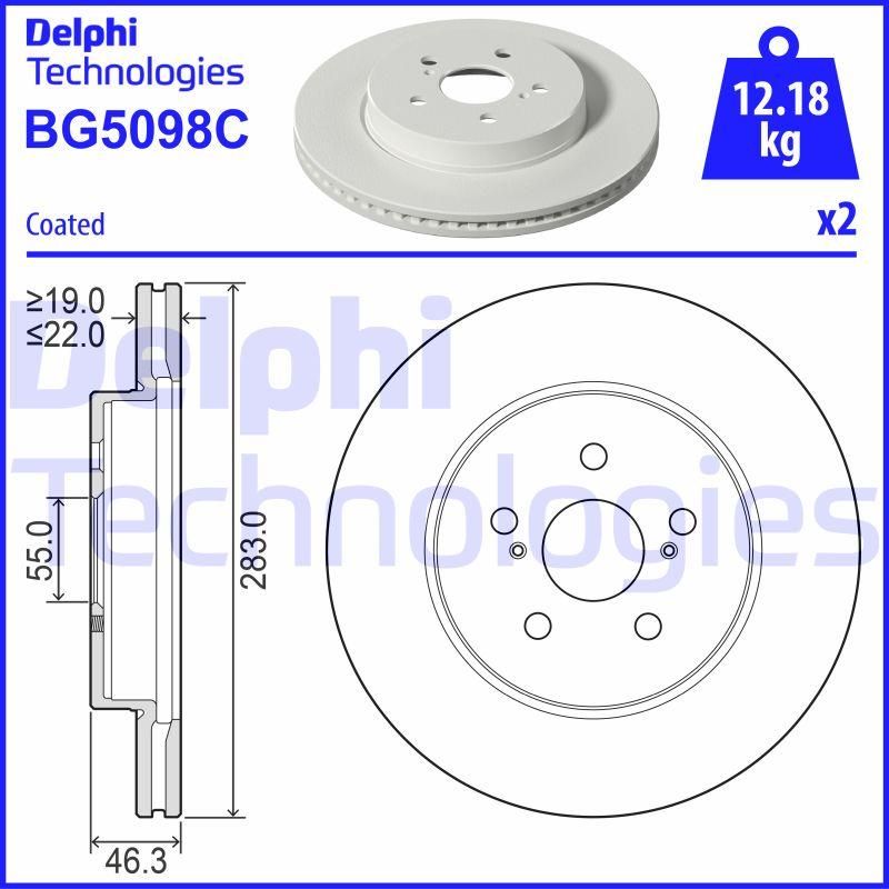 DISQUE DE FREIN DELPHI BG5098C_0