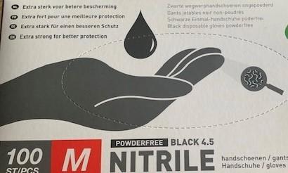 100 gants d'examen à usage unique CE en nitrile SUP noir non poudré - GNNPNR-IM03_0