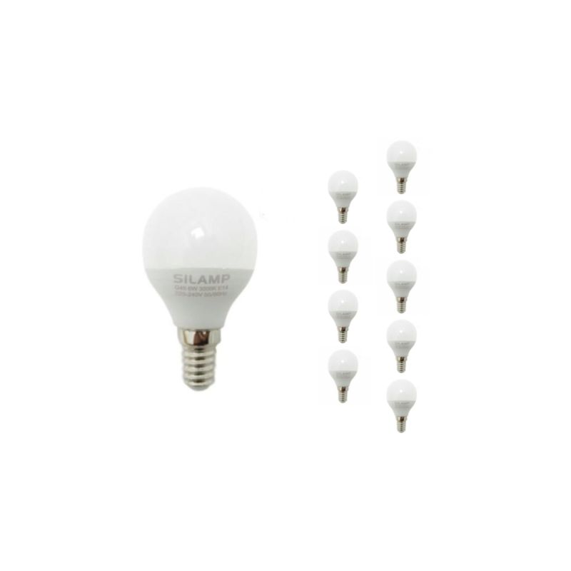 Ampoule E14 Led 6w 220v G50 220° Pack De 10 Blanc Chaud 2300k