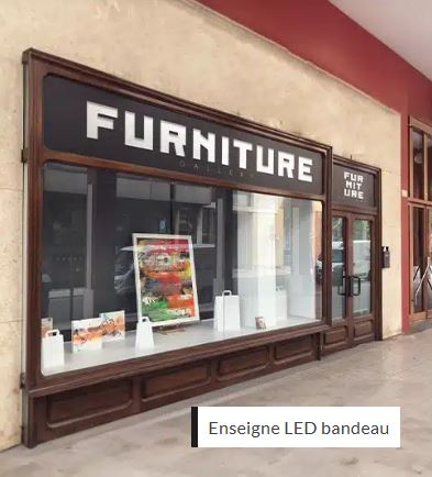 Enseigne bandeau ajouré LED standard_0