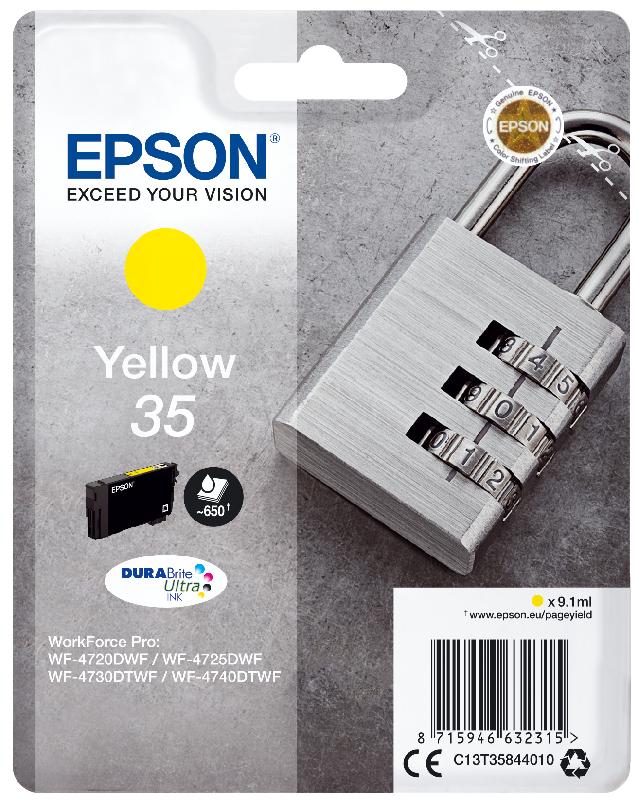 Epson Padlock Singlepack Yellow 35 DURABrite Ultra Ink_0