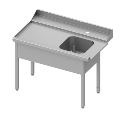 Plonge inox d'entrée  à gauche sans étagère pour lave-vaisselle STALGAST 1200x750x880 soudée - 9310137120S_0