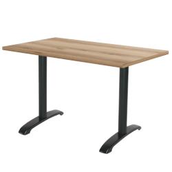 Restootab - Table 160x80cm - modèle Bazila chêne delano - marron fonte 3701665200091_0