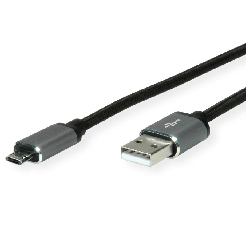 ROLINE Câble USB 2.0, A - Micro B (reversible), M/M, 3 m_0