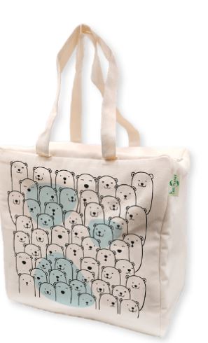 Sac réutilisable en toile de coton naturelle recyclée_0