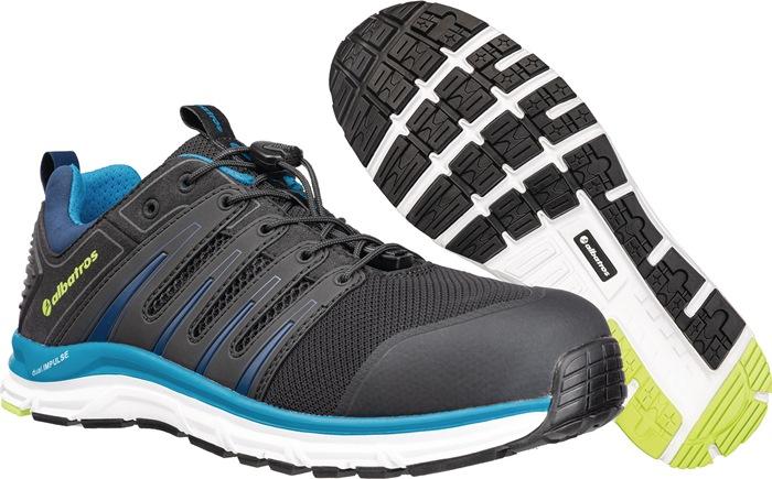 Chaussure de sécurité breeze impulse low pointure 46 noire/bleue s1p esd hro sra din en iso 20345 textile albatros_0