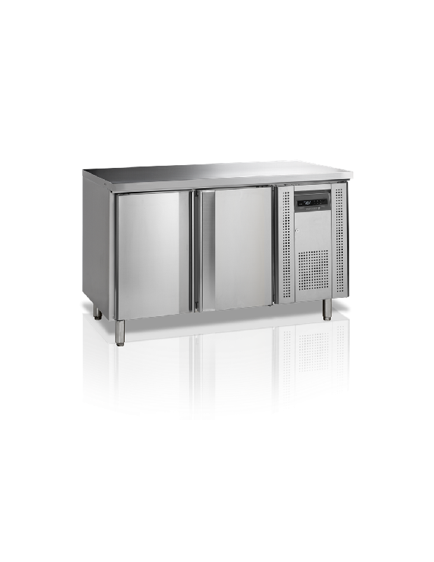 Desserte réfrigérée négative 2 portes centrale TEFCOLD - Inox - 230L - SK6210BT_0