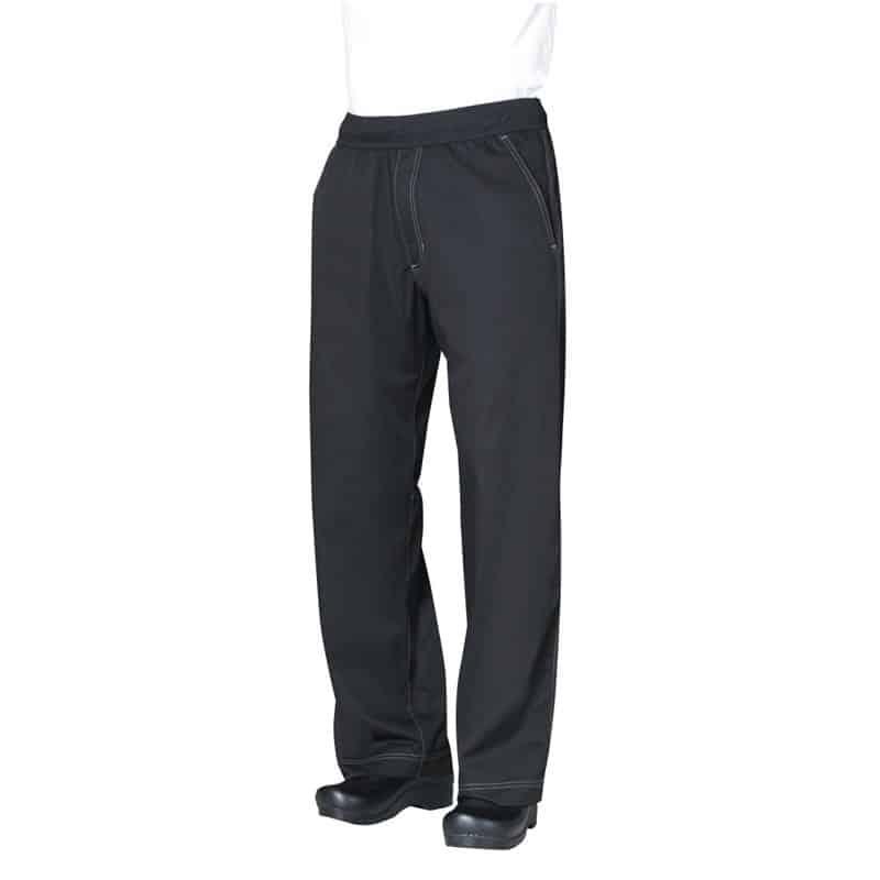 Pantalon baggy professionnel unisexe avec cool vent, noir (Taille: L (38