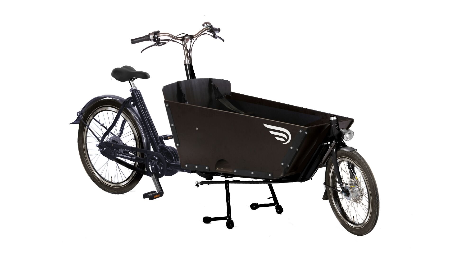 Biporteur AMSTERDAM AIR edrive500 - Vélo cargo électrique avec moteur Pendix 65 Nm_0