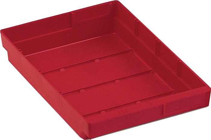 Boîte pour étagère L300xl240xH65mm rouge polypropylène RASTERPLAN_0